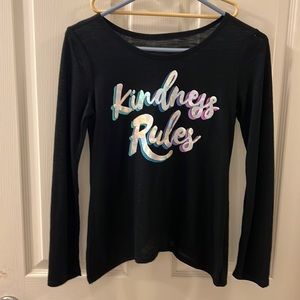 SO athletic graphic long sleeve black tee